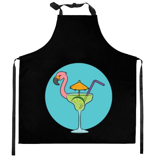 Flamingo Cocktail Kitchen Aprons