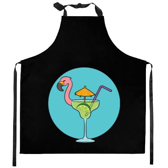 Flamingo Cocktail Kitchen Aprons