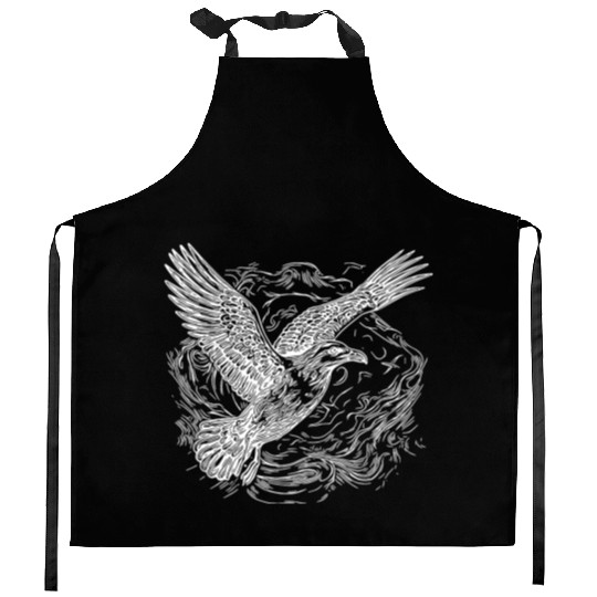 Flying Seagull Over The Sea Kitchen Aprons