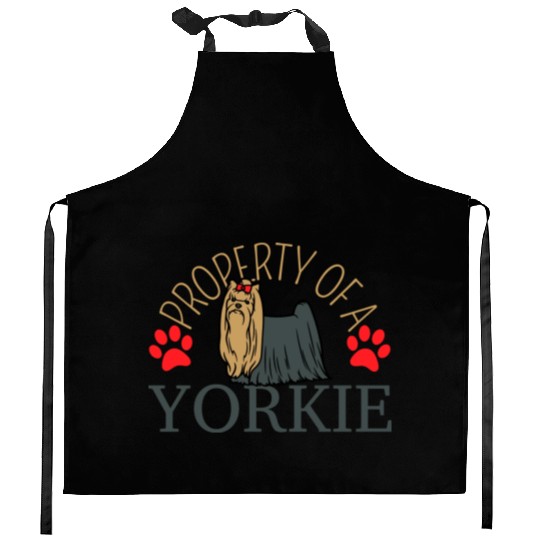 Property Of A Yorkie Yorkshire Lover Kitchen Aprons