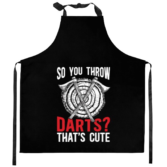 Axe Throwing So You Throw Darts Bullseye Chopping Kitchen Aprons