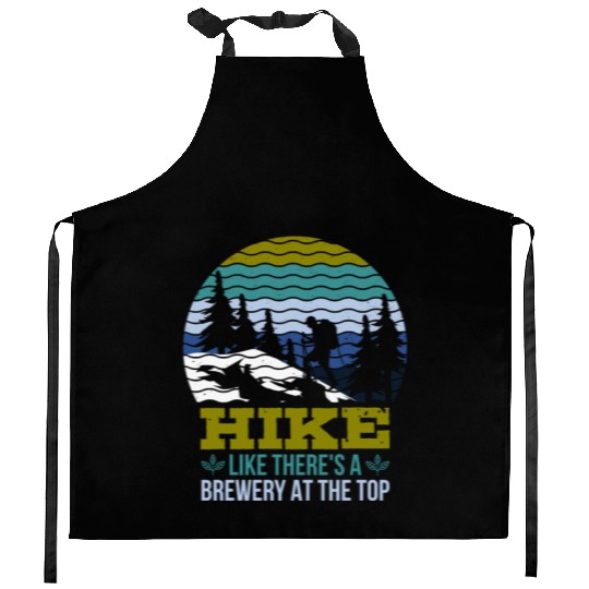 Hiker funny Beer lover Hiking Mountaineering Kitchen Aprons