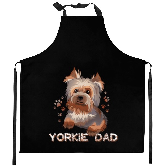 Yorkie Dad Kitchen Aprons