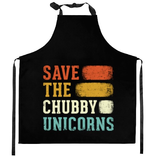 Save The Chubby Unicorns Kitchen Aprons