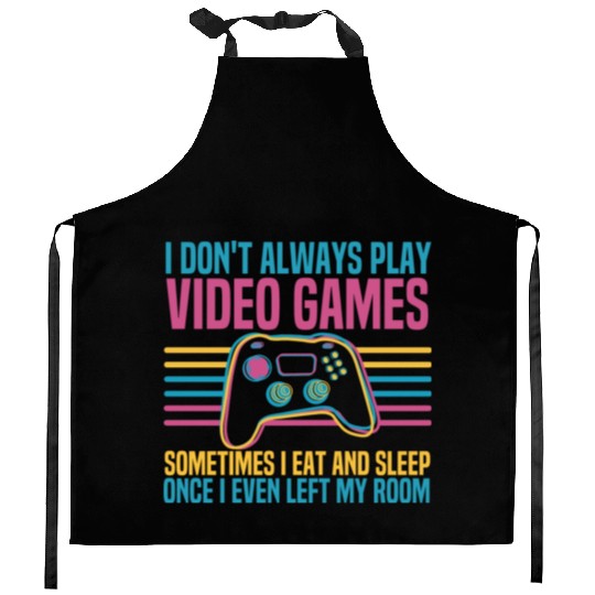 Retro Video Game Controller Cool Gaming Kitchen Aprons