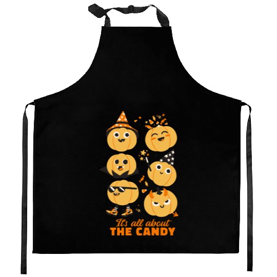 Halloween Pumpkin Cute Kids Candy Kitchen Aprons
