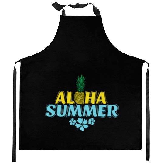 Aloha Summer Pineapple sweet Fruit tropical Kitchen Aprons