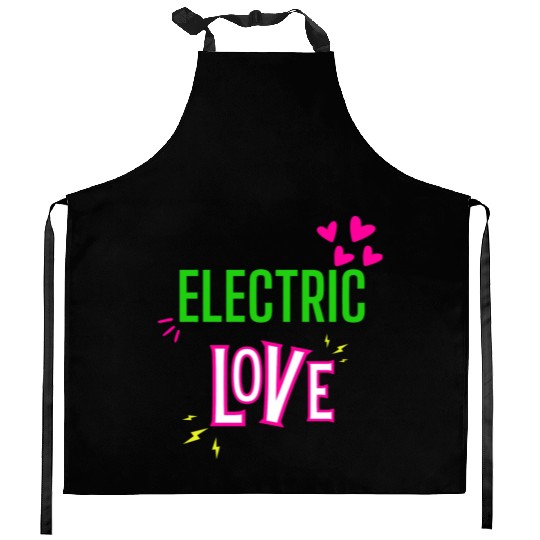 Electric Love in Neon Colors: Romance and Fun! Kitchen Aprons