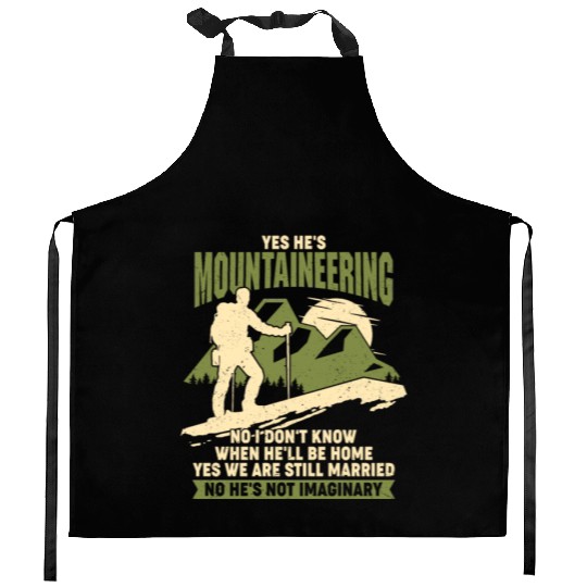 Mountaineering Mountaineer Wife Couple Gift Kitchen Aprons