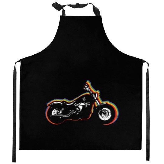Motorcycle Gay LGBTQ Rainbow LGBT Pride Month Kitchen Aprons