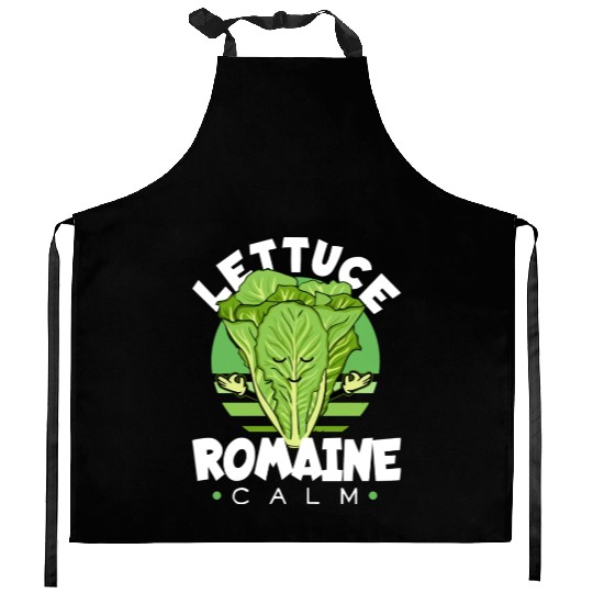 Lettuce Romaine Calm Mindfulness Vegan Yoga Lover Kitchen Aprons