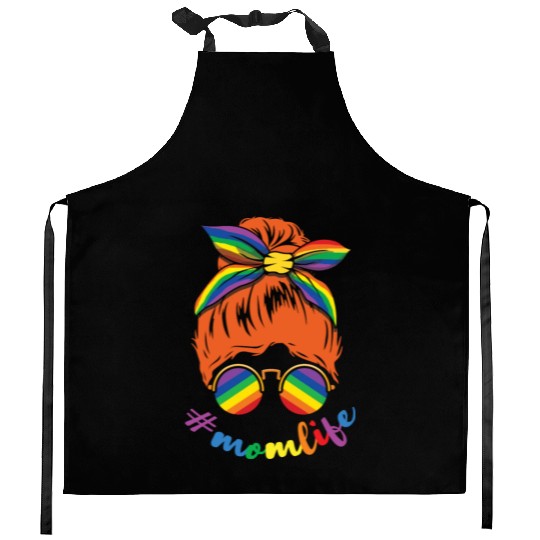 Mama Moms Mommy Gay LGBTQ Rainbow LGBT Pride Month Kitchen Aprons