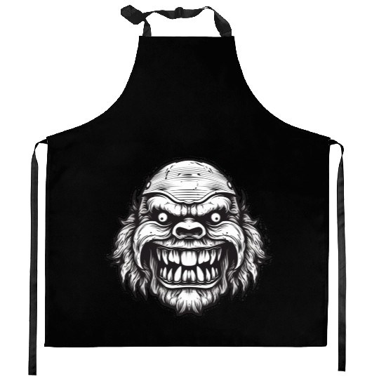 Unleash the Monster with this Heavy Metal Design! Kitchen Aprons