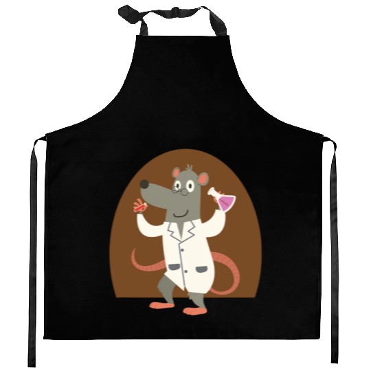 Funny Rat Lab Laboratory Chemist Lover Gift Design Kitchen Aprons
