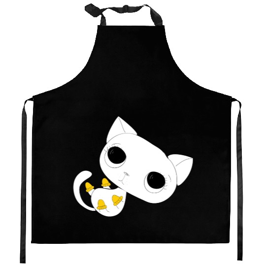black white kittens 04 Kitchen Aprons