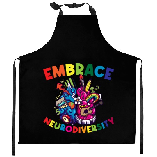 Embrace Neurodiversity Funny Adhd Kitchen Aprons