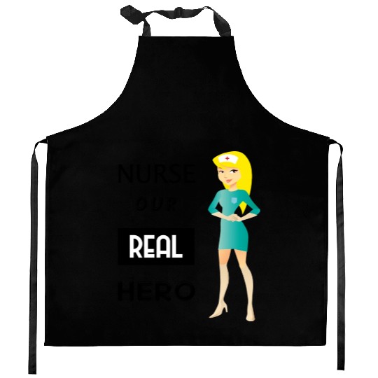 Nurse Aur Real Hero Cartoon Kitchen Aprons