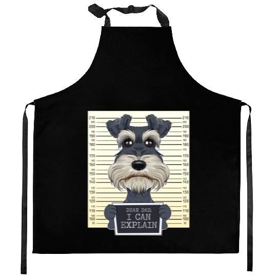 Miniature Schnauzer Dad I Miniature Schnauzer Kitchen Aprons
