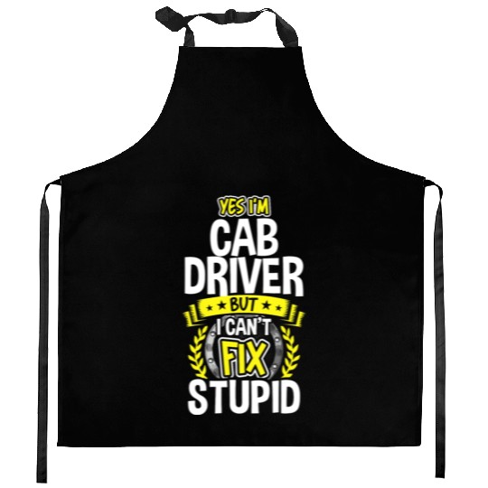 Yes Im Cab Driver Kitchen Aprons