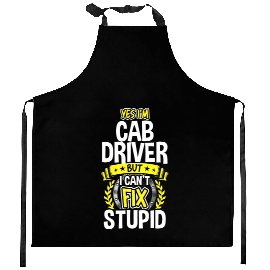 Yes Im Cab Driver Kitchen Aprons