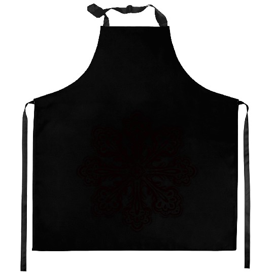 Decorative Snowflake Abstract Winter Ink Art Kitchen Aprons