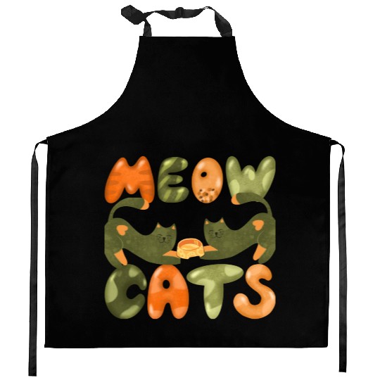 Meow cat Kitchen Aprons