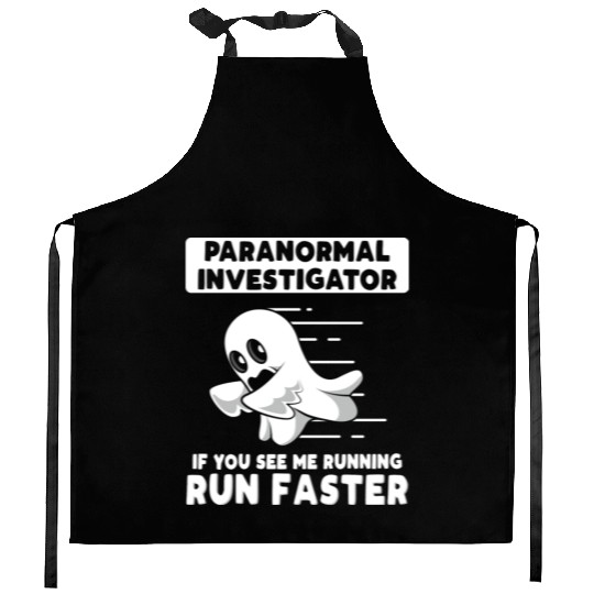 Ghost Hunting Paranormal Investigator Kitchen Aprons