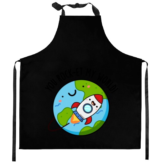 You Rock Et My World Cute Rocket Kitchen Aprons