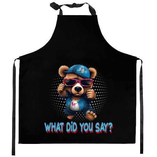 Streetstyle What Die You Say Bear Graffiti Art Kitchen Aprons