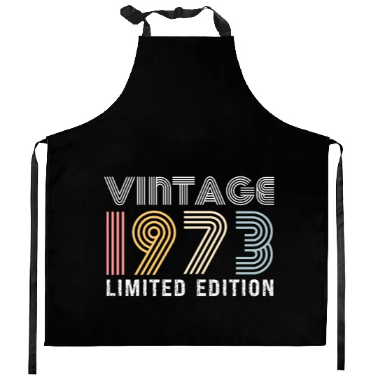 vintage 1973 limited edition vintage 50th birthday Kitchen Aprons
