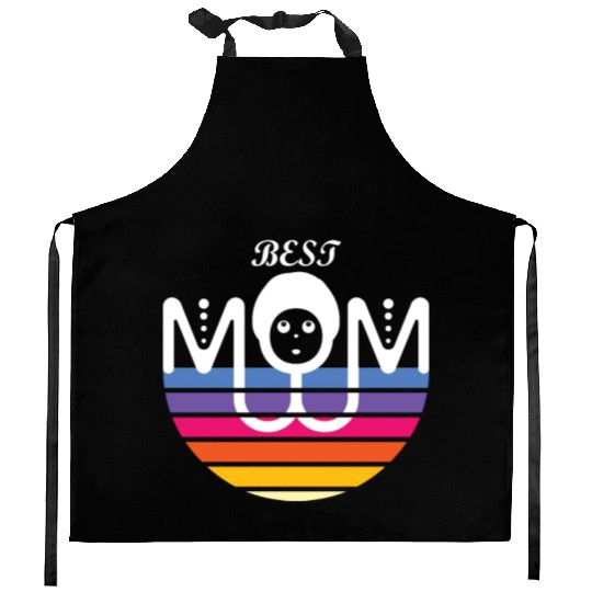 Best Mom ever, A lovely surprise to mom Kitchen Aprons
