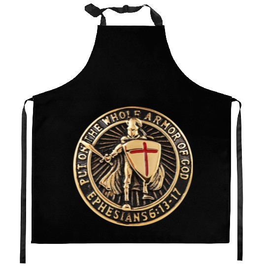 Armor Of God Christian Knight Kitchen Aprons