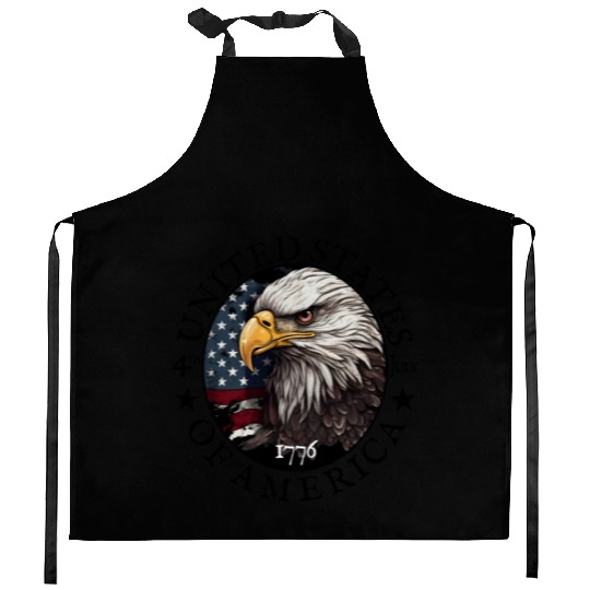 Proud American Independence Day Freedom Kitchen Aprons