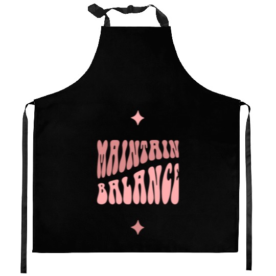 Light Pink Dark Pink Typecentric Psychedelic Kitchen Aprons