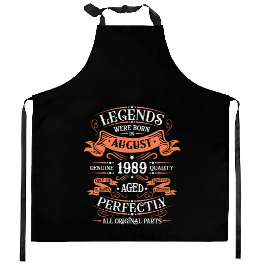 August 1989 anniversary 1989 legends August Kitchen Aprons