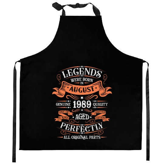 August 1989 anniversary 1989 legends August Kitchen Aprons