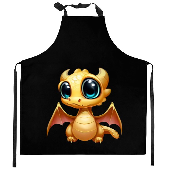 CUTE DRAGON MEDIEVAL PETS LIZARD GECKO ANIMALS Kitchen Aprons