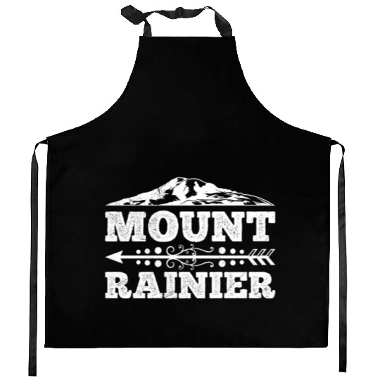 Mount Rainier climber Hiker Mountains Kitchen Aprons