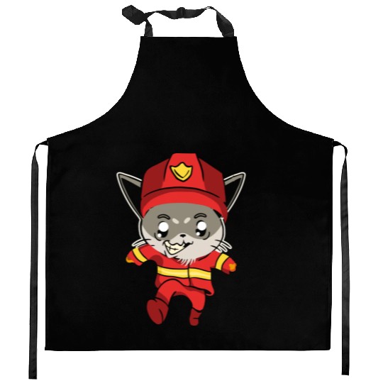 My Cat Even Uses The Toilet Funny Cat Mom Dad Kitchen Aprons