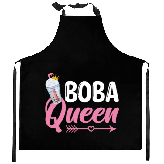 Boba Queen Bubble Tea Lover Boba Tea Drinker Kitchen Aprons