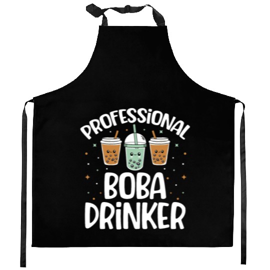 Professional Boba Drinker Bubble Tea Lover Korean Kitchen Aprons