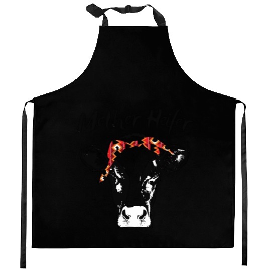 Mother Heifer Farmer Mom Cow Lover Kitchen Aprons