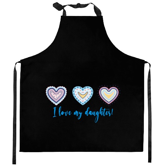 I Love My Daughter Modern Boho Style Kitchen Aprons