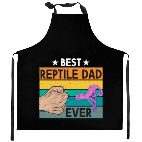 Reptile Dad Ever Lizard Father Daddy Animal Lover Kitchen Aprons
