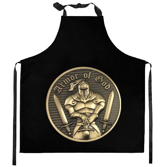 Armor of god christian knight Kitchen Aprons