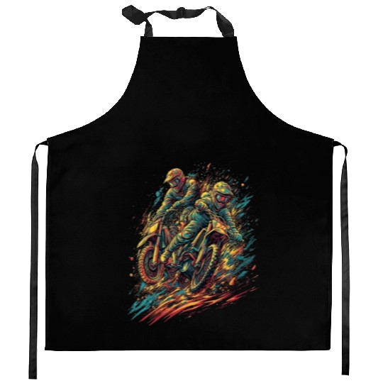Dirt Biking Motocross Motorcycle Rider Biker Kitchen Aprons