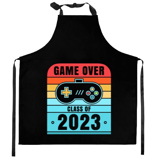 Game Over Class Of 2023 Kitchen Aprons Students Funny