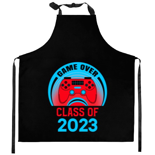 Game Over Class Of 2023 Kitchen Aprons Students Funny 2023