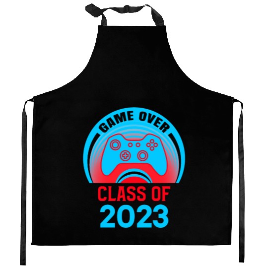 Game Over Class Of 2023 Kitchen Aprons Students Funny