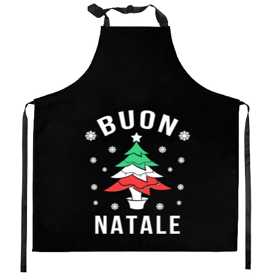 Italian Flag Tree Buon Natale Kitchen Aprons